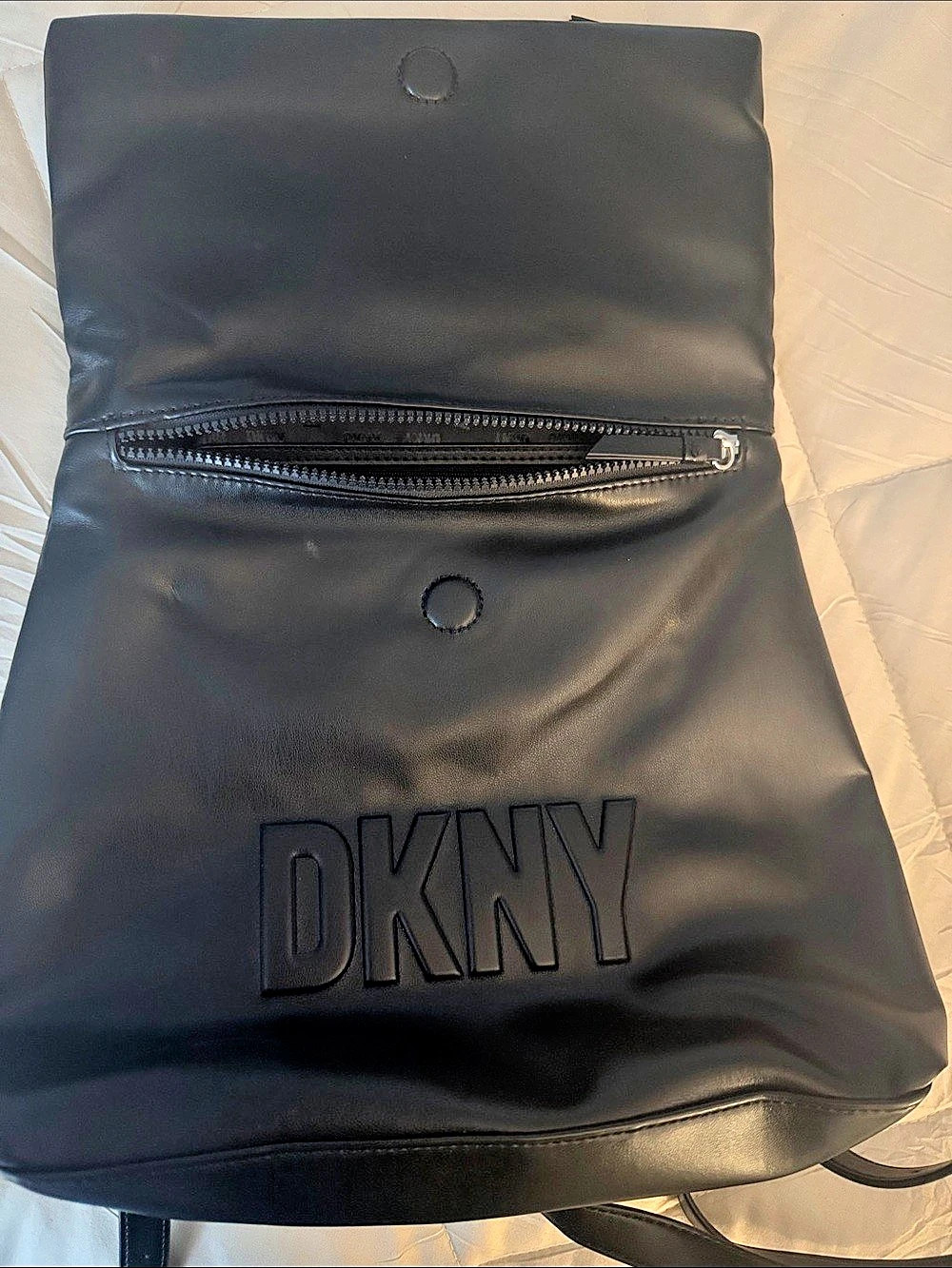 DKNY Tilly Medium Foldover Backpack Black